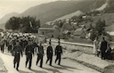 c26.Festzug in Bleiberg,die jubelierende Bergkapelle Bleiberg,Kapm.Mathias Glatschnig
