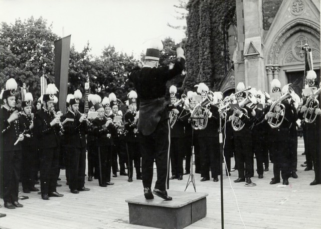 w1.Knappentreffen am 13.5.1966 in Villach,Kapm.Glantschnig eröffnet das Großkonzert